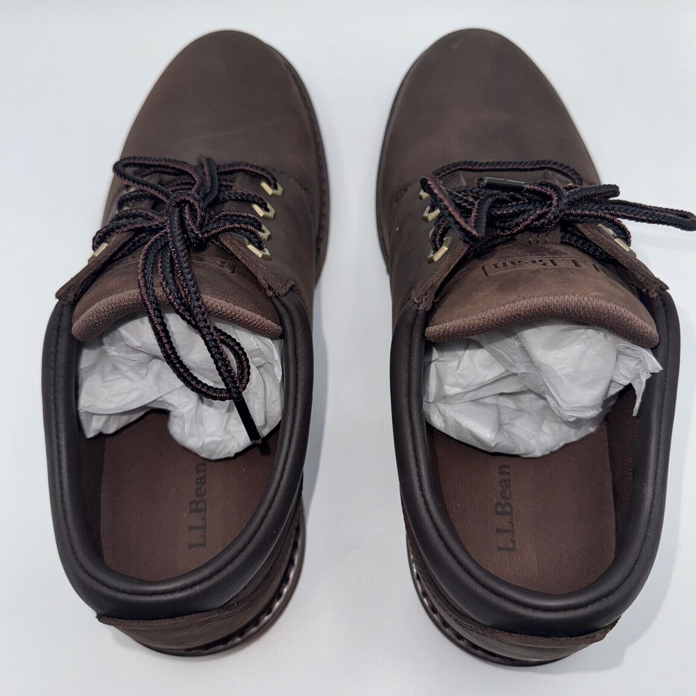 L.L. Bean Stonington Oxford Dress Shoes Round Plain Toe Deepest Brown Men's 10 M - Picture 9 of 13